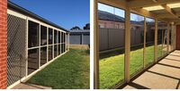 enclosed outdoor alfresco area with windows security doors and flyscreens