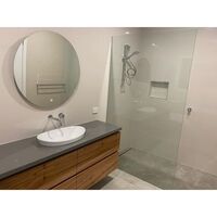 round mirror shower panel