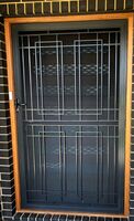 front door security door with aluminium mesh