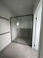 semi framless shower gunmetal grey hardware 